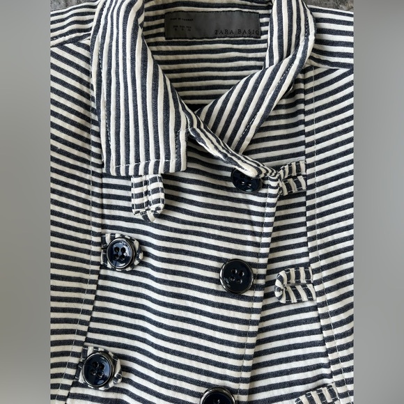 Zara pin striped coat with belt - Picture 4 of 5